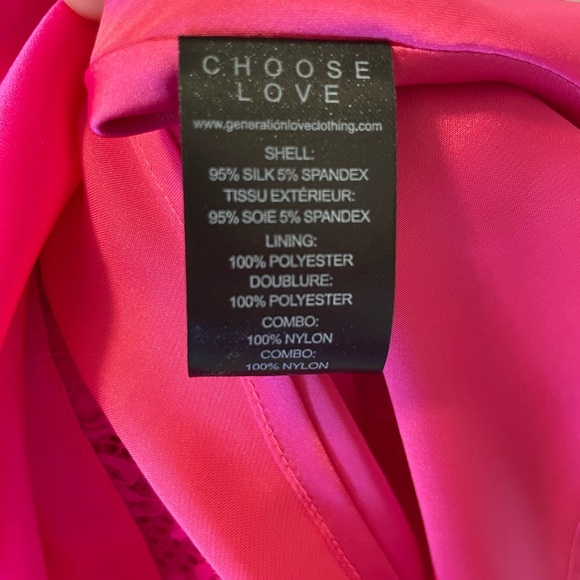 NWT generation love , pink, silk dress - Picture 5 of 6